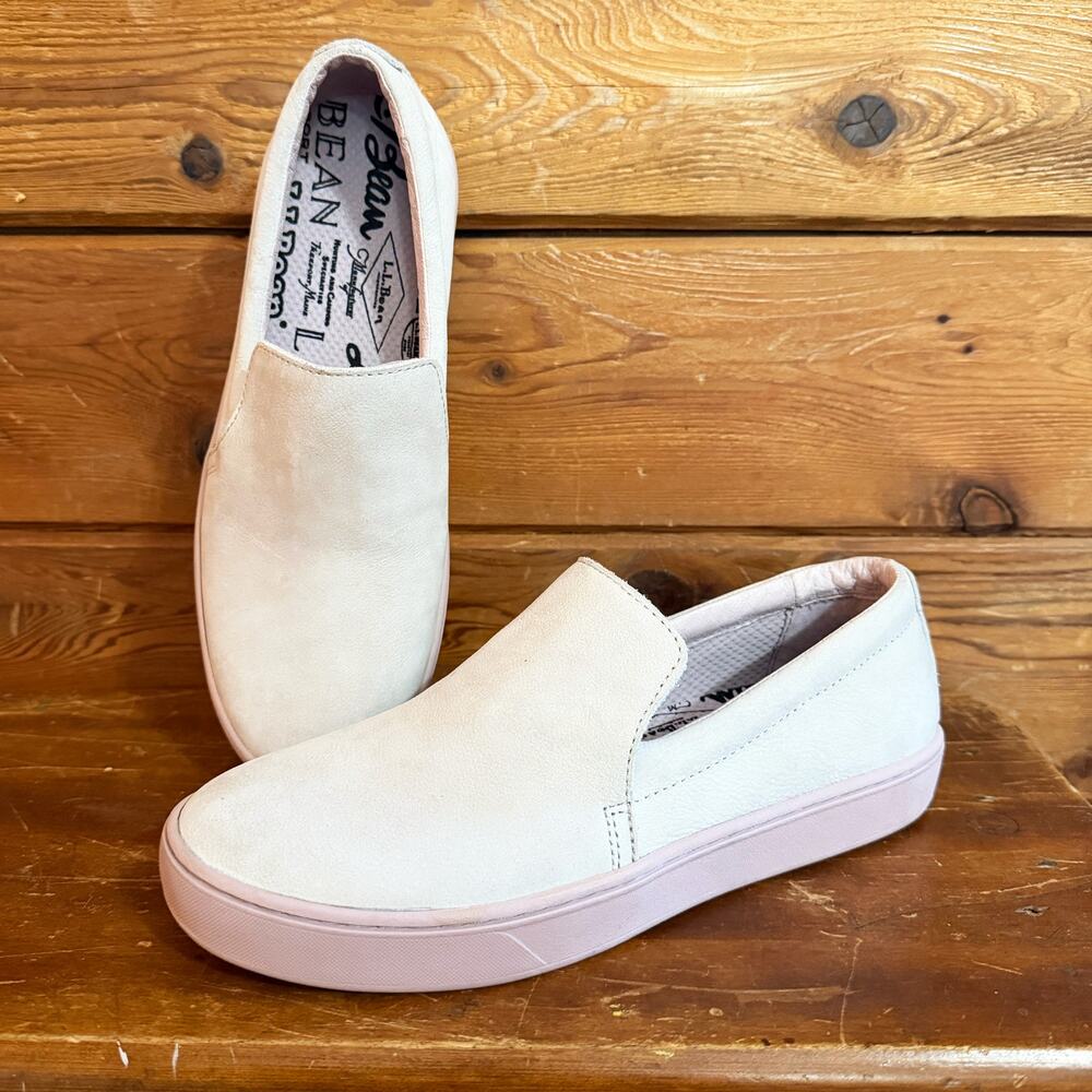 LL. Bean Women's Eco Bay Leather Slip-Ons 8.5